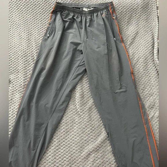 Nike Pants Mens 200s Nike Fit Gray With Orange Striped Side